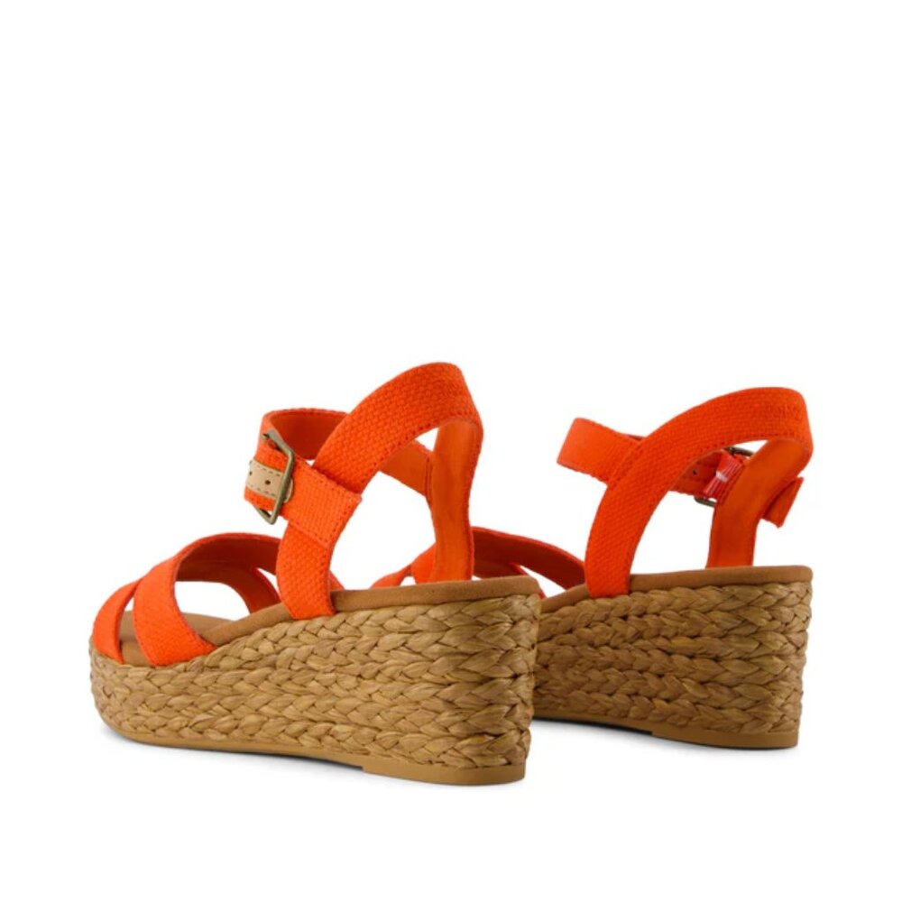 TOMS Audrey-Flame Beachside Woven Wedge Sandal - Picture 4 of 12